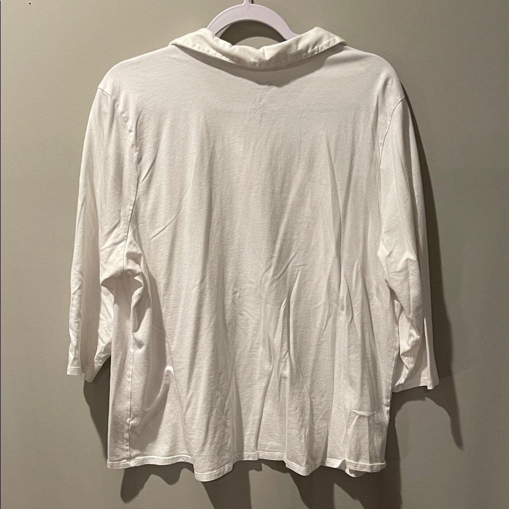 Croft & Barrow Off-White Button-Up Shirt - Picture 4 of 4